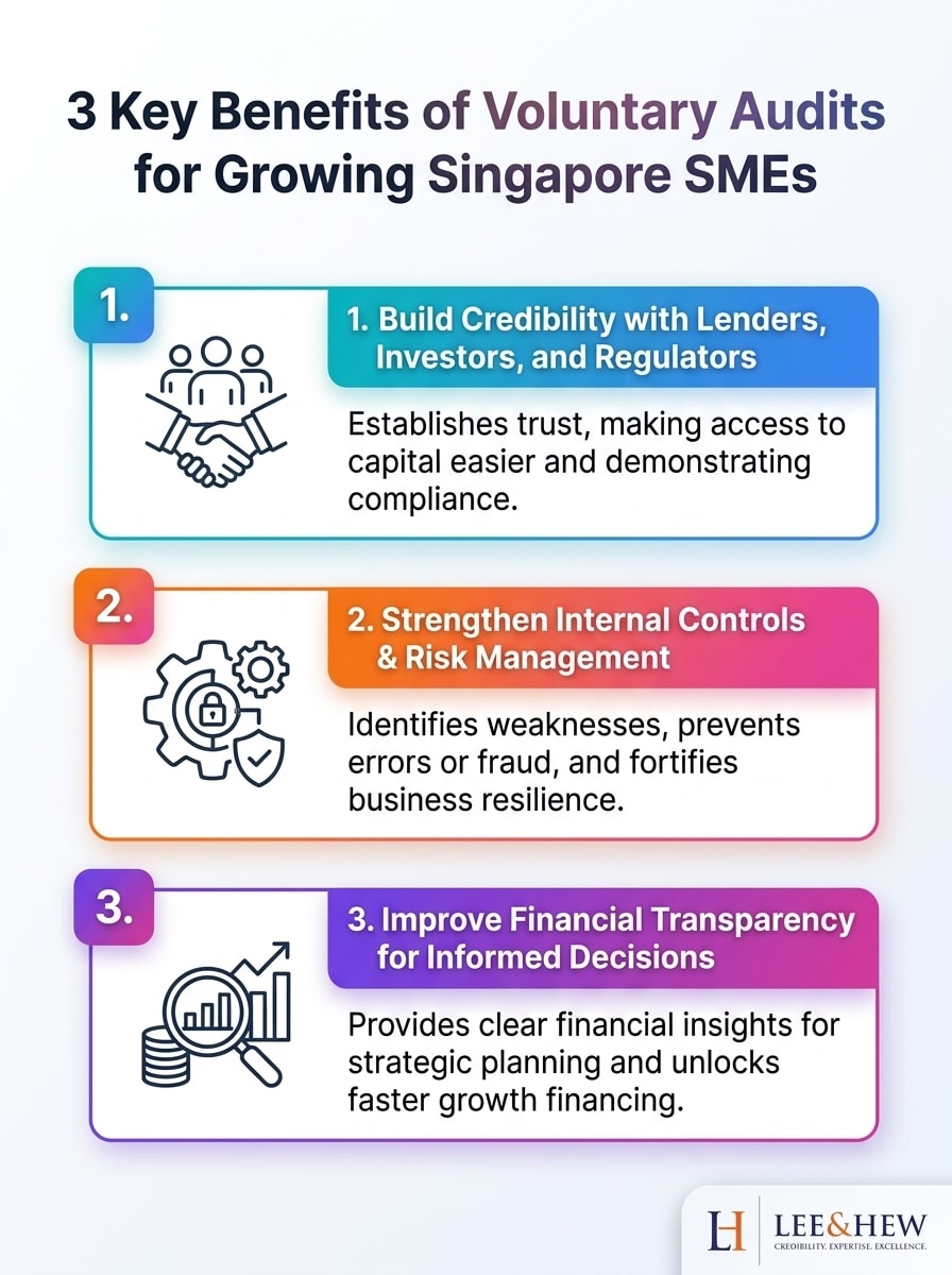Top Benefits of Voluntary Audits for Growing Singapore SMEs: credibility, risk management, and growth