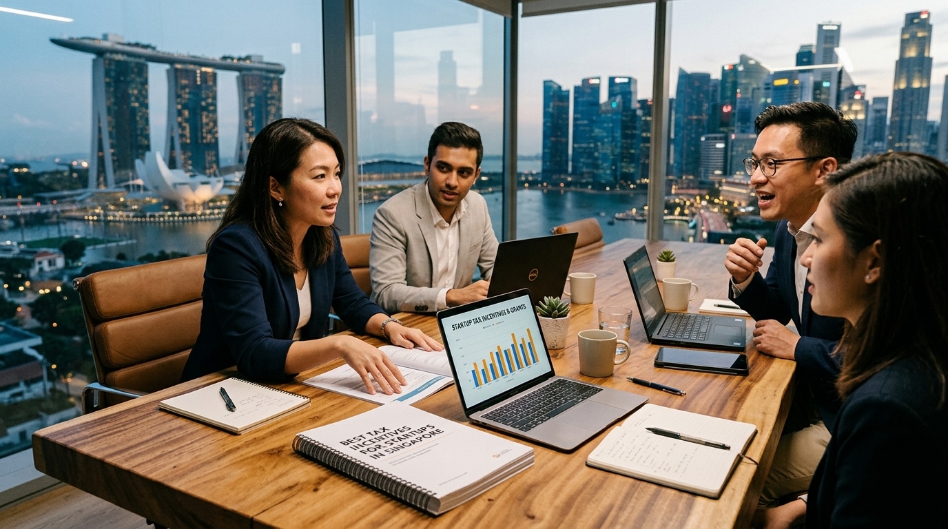 Accountants discussing tax incentives