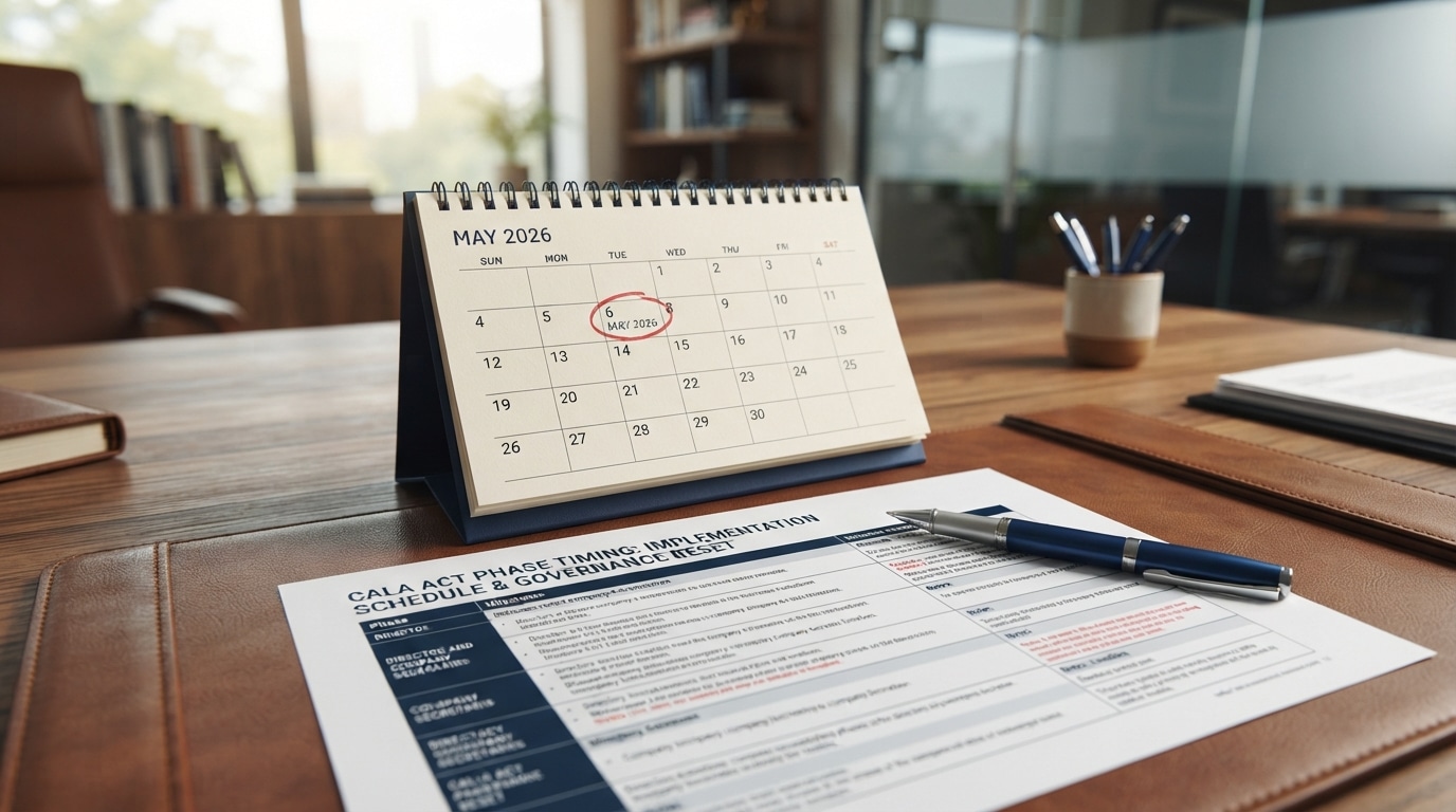 calendar setting out dates for CALA Act phase timing