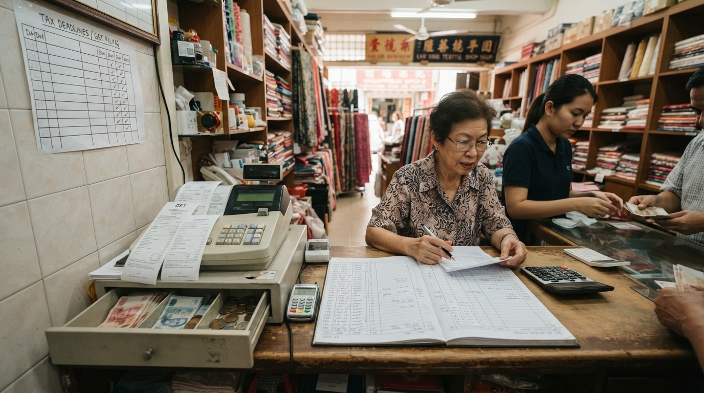 Business owner keeping accurate records